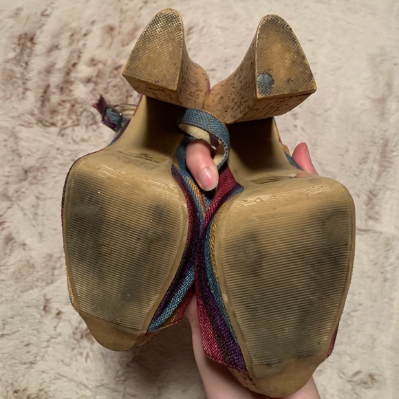 Vintage FRH Retro Rainbow Platform Sandals - Picture 3 of 4